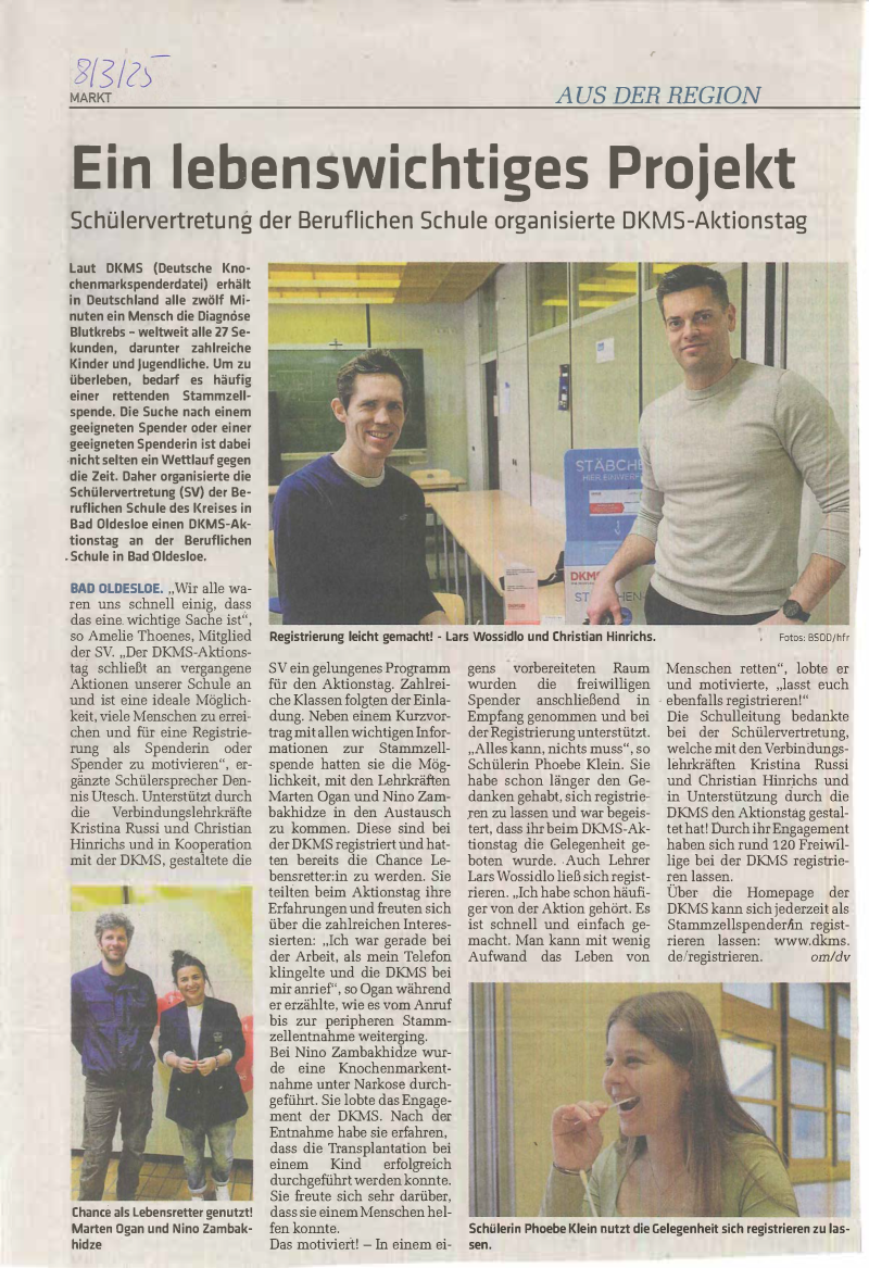 Ein lebenswichtiges Projekt